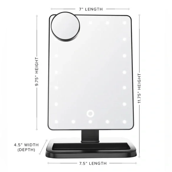 Touch XL Dimmable LED Vanity Mirror w/Bluetooth Speakers-Silver-4 Available💋🪩 - Picture 2 of 10